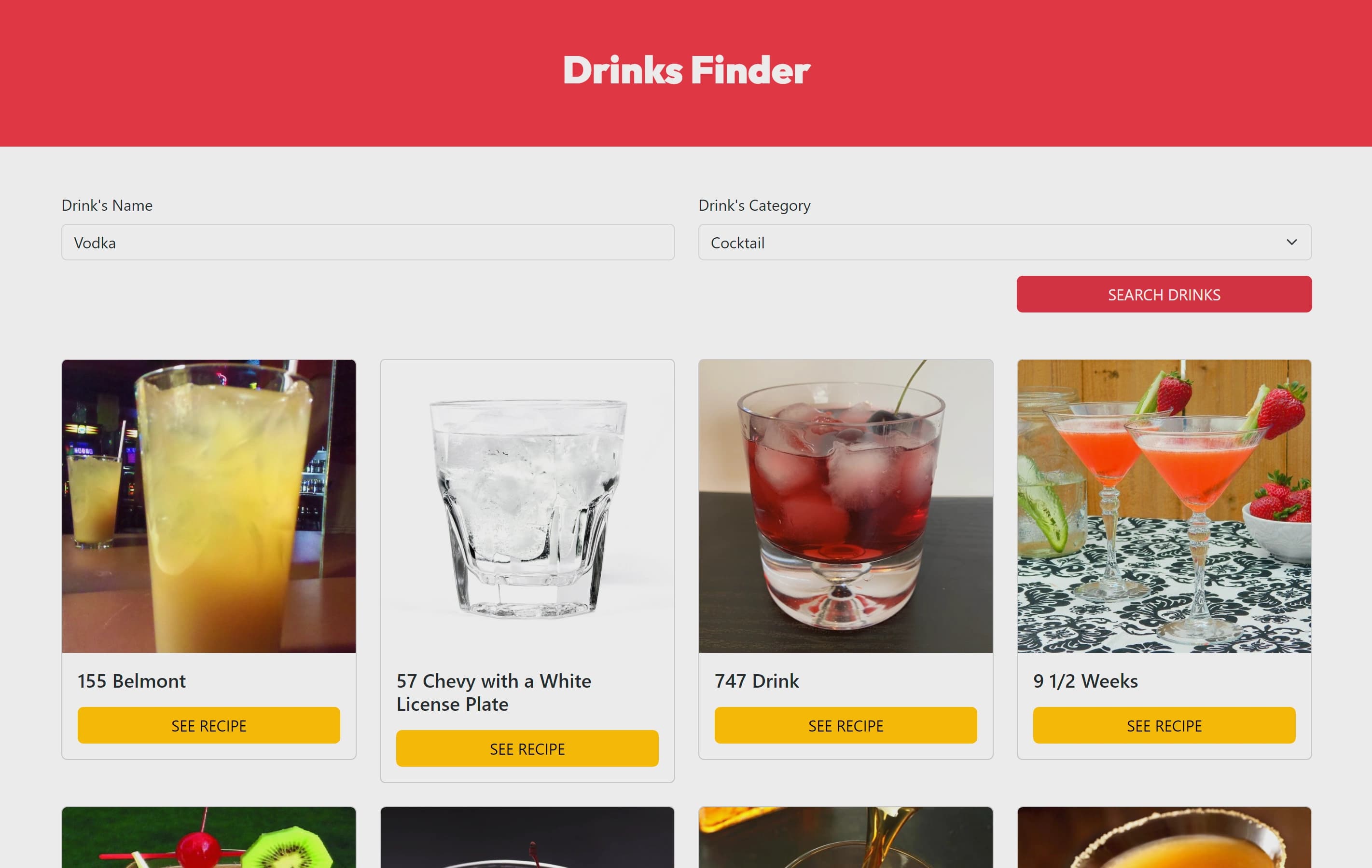 Drinks Finder background image