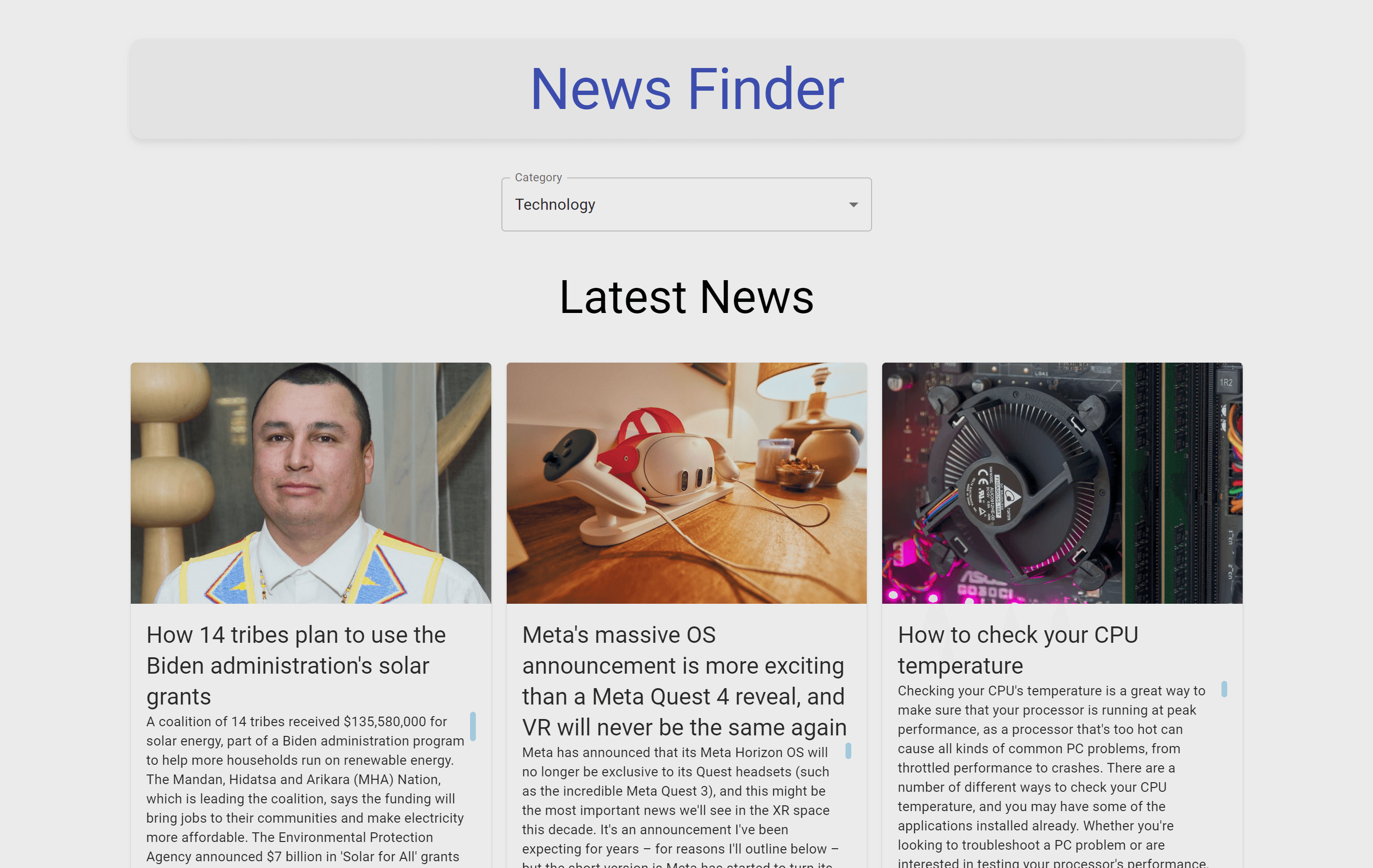 News API background image